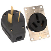 Crni 50A 125V/250V NEMA 10-50P & 10-50R Američki 3-polni industrijski utikač utičnica generator upravljačka ploča utikač utičnica konektor