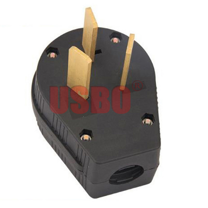 Crni 50A 125V/250V NEMA 10-50P & 10-50R Američki 3-polni industrijski utikač utičnica generator upravljačka ploča utikač utičnica konektor