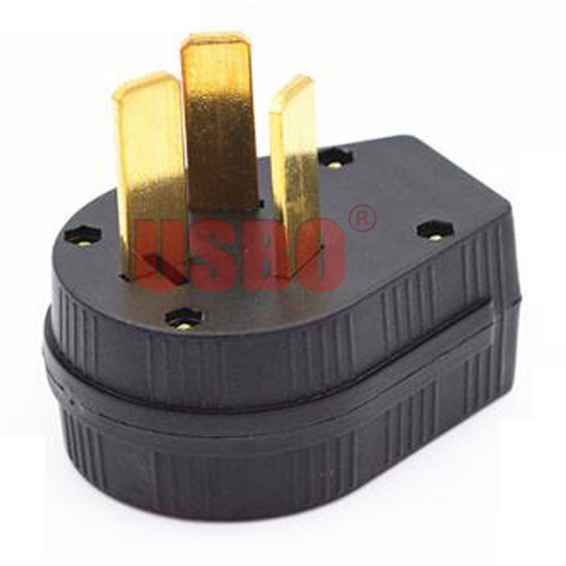 Crni 50A 125V/250V NEMA 10-50P & 10-50R Američki 3-polni industrijski utikač utičnica generator upravljačka ploča utikač utičnica konektor