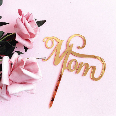Új boldog anyák napját tortafestő akril arany anya legjobb anyu torta fedő anyu anyák napi születésnapi party tortadíszek