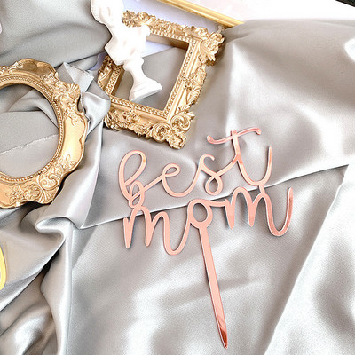 Új boldog anyák napját tortafestő akril arany anya legjobb anyu torta fedő anyu anyák napi születésnapi party tortadíszek