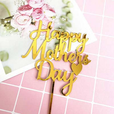 Új boldog anyák napját tortafestő akril arany anya legjobb anyu torta fedő anyu anyák napi születésnapi party tortadíszek