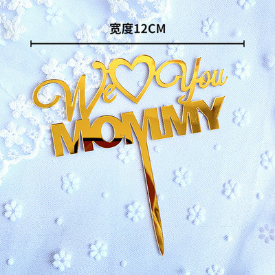 Új boldog anyák napját tortafestő akril arany anya legjobb anyu torta fedő anyu anyák napi születésnapi party tortadíszek