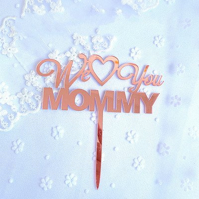 Új boldog anyák napját tortafestő akril arany anya legjobb anyu torta fedő anyu anyák napi születésnapi party tortadíszek