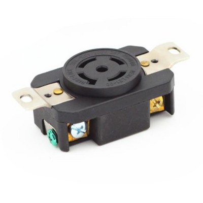 Fekete 30A 120V/208V NEMA L21-30P L21-30R US 5 pólusú Kikapcsolásgátló ipari generátor vezérlőpanel tápcsatlakozó aljzat átalakító