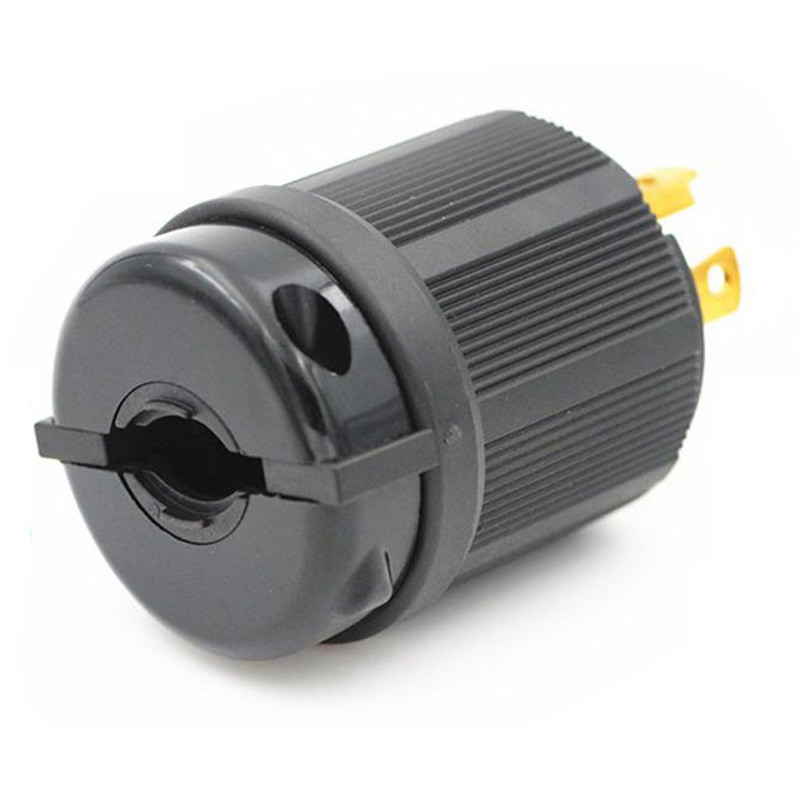 Fekete 30A 120V/208V NEMA L21-30P L21-30R US 5 pólusú Kikapcsolásgátló ipari generátor vezérlőpanel tápcsatlakozó aljzat átalakító