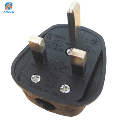 Bijelo crni 3-polni UK glavni utikač Adapter kabela 13A 3250W Električna utičnica uređaja Adapter s osiguračem Kućanski