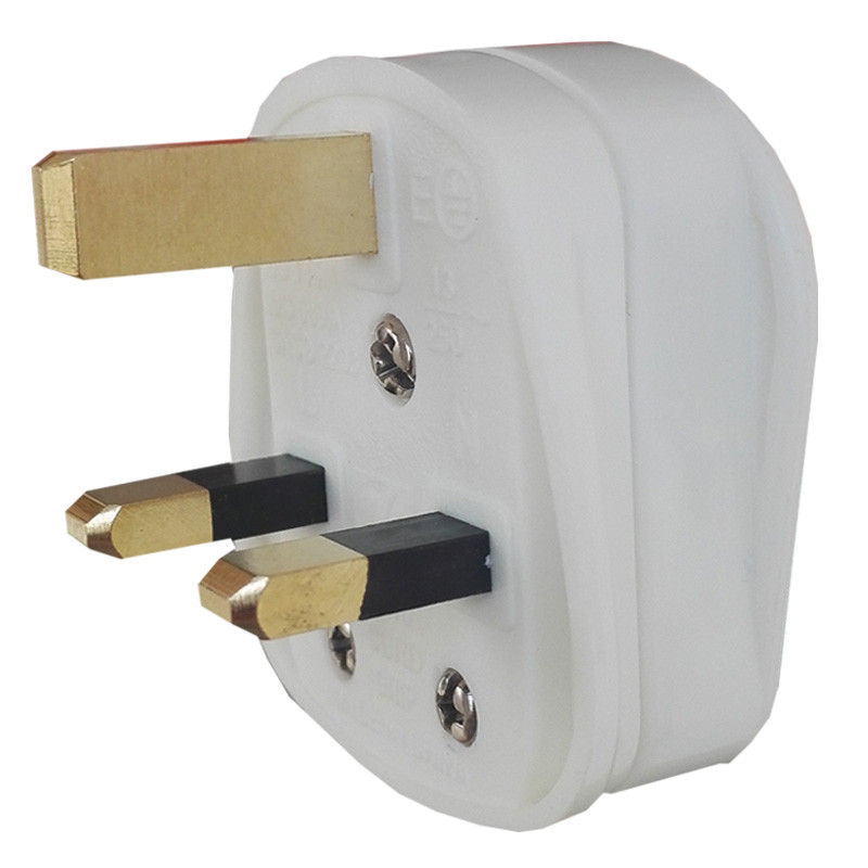 Bijelo crni 3-polni UK glavni utikač Adapter kabela 13A 3250W Električna utičnica uređaja Adapter s osiguračem Kućanski