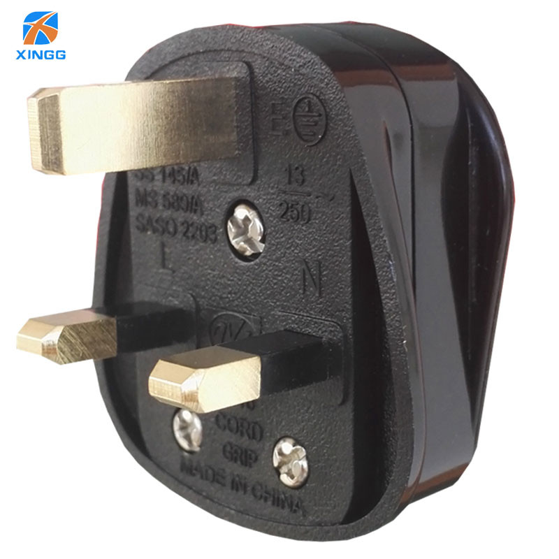 Bijelo crni 3-polni UK glavni utikač Adapter kabela 13A 3250W Električna utičnica uređaja Adapter s osiguračem Kućanski
