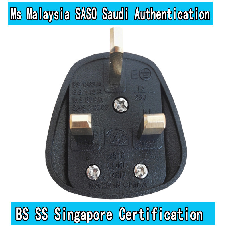 Bijelo crni 3-polni UK glavni utikač Adapter kabela 13A 3250W Električna utičnica uređaja Adapter s osiguračem Kućanski