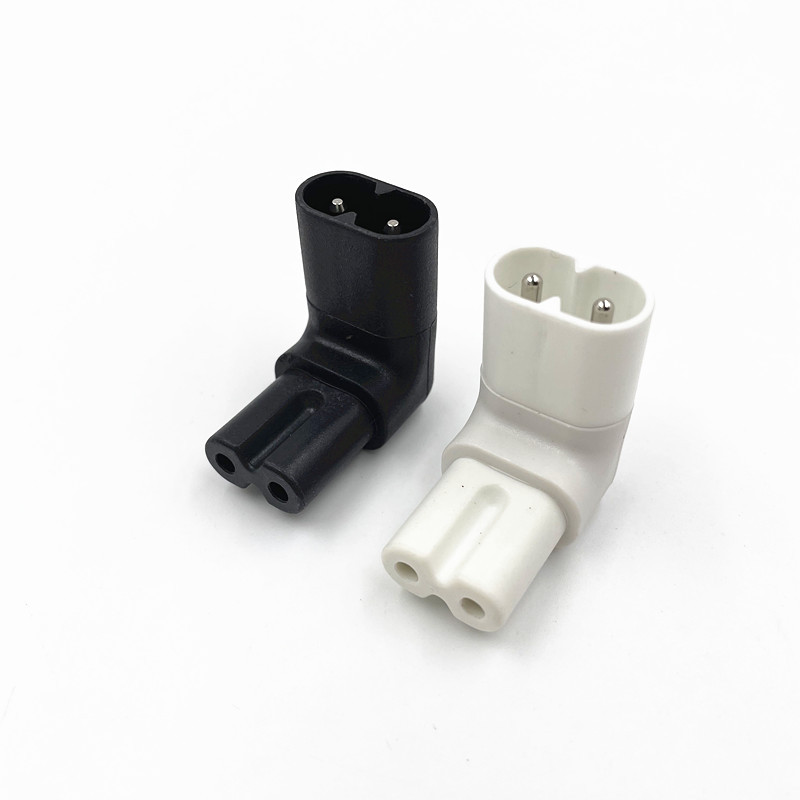 1 kom IEC 320 2-pinski C7 ženski u C8 muški pretvarač AC adaptera pod pravim kutom