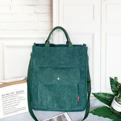 Дамска кадифена чанта Чанта за пазаруване 2023 г. Дизайнерска дамска чанта Есен и зима Студентска чанта за момичета Женска платнена чанта през рамо