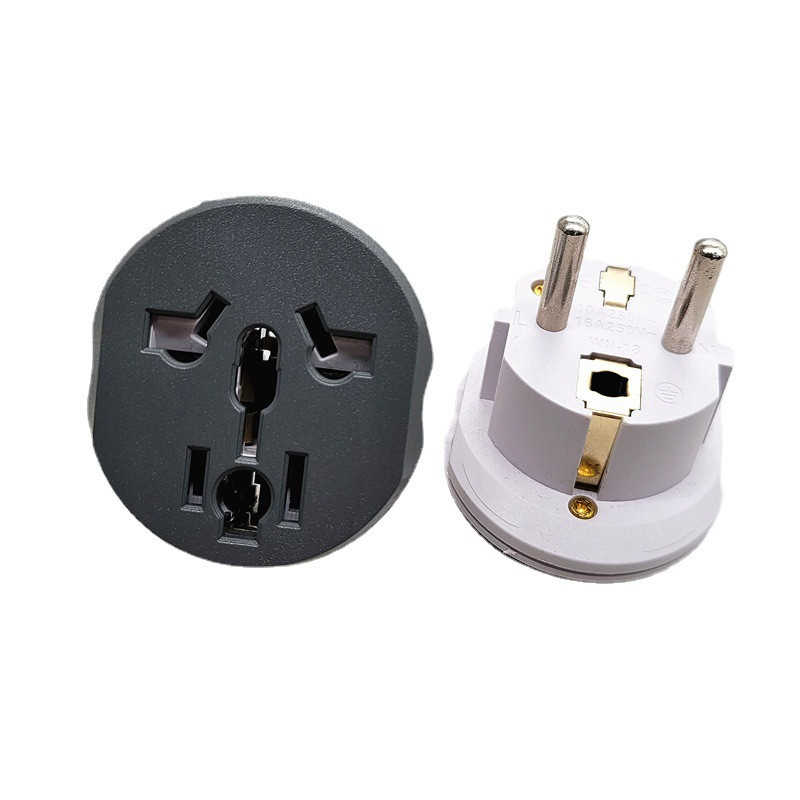 Adaptor de priză UE 16A 250V Adaptor de călătorie UE Convertor 2 priză rotundă Universală de înaltă calitate AU US UK CN la UE Priză de perete AC