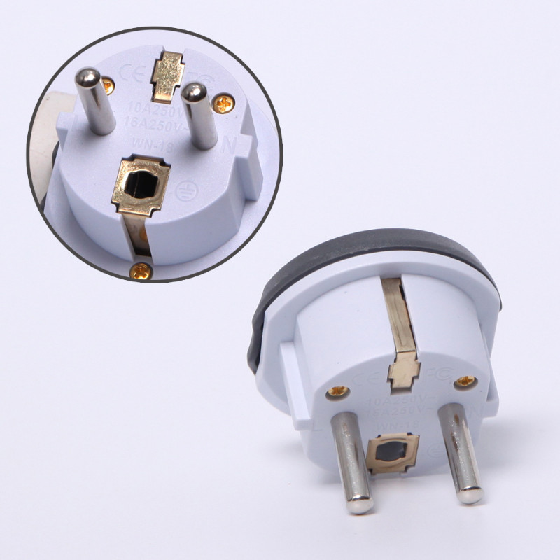 Adaptor de priză UE 16A 250V Adaptor de călătorie UE Convertor 2 priză rotundă Universală de înaltă calitate AU US UK CN la UE Priză de perete AC