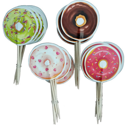 Fánk születésnapi tortafestő egy 1 éves babának, két édes cupcake dekoráció