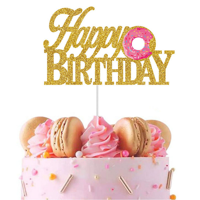 Fánk születésnapi tortafestő egy 1 éves babának, két édes cupcake dekoráció