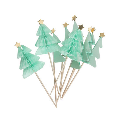 Viaceré možnosti výberu vianočných umeleckých špáradiel, ozdob na muffiny/torty/koláče/ovocie, vianočný stromček/dekorácia na stromček/Santa Claus/los/hviezda Eco