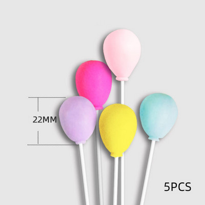 Rainbow Pink Blue Pompom Cloud Topper Topper Happy Birthday Party Festival vjenčanja Desert Decor Zastavice za torte Potrepštine za zabave EL