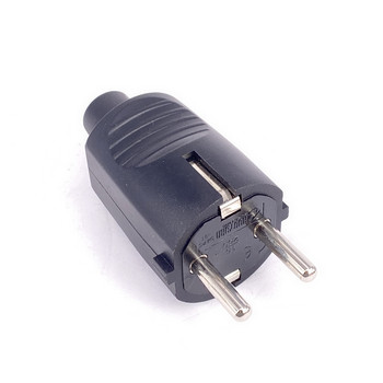 Европейски немски стандарт за удължителен кабел, щепсел, мъжки, женски, щепсел за ЕС, 16A 250V заземен конектор за захранващ кабел