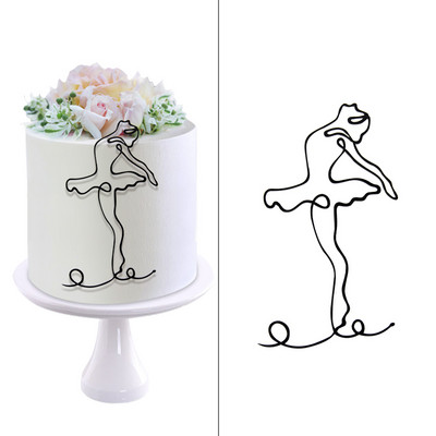 Absztrakt akril női arc tortafesték esküvői lányok születésnapi partija barkácsművészeti torta díszítő jubileumi party dekorációs kellékek