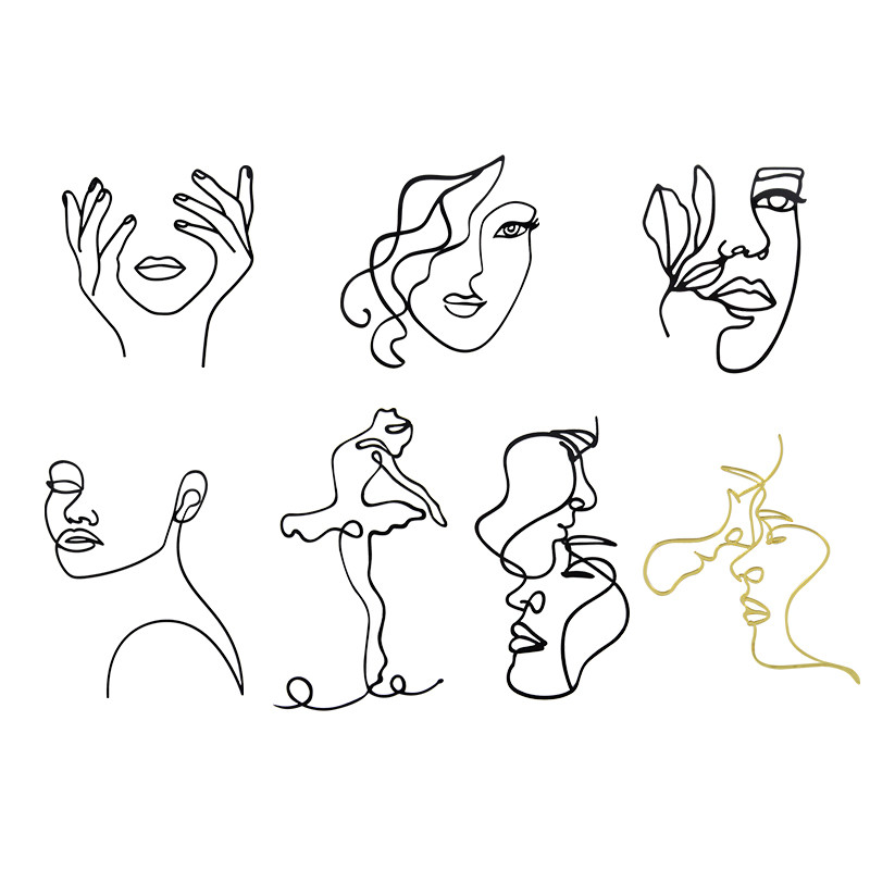 Absztrakt akril női arc tortafesték esküvői lányok születésnapi partija barkácsművészeti torta díszítő jubileumi party dekorációs kellékek