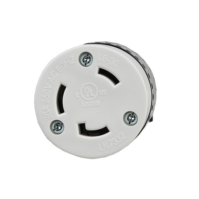 Könnyen eltávolítható 3 pólusú ipari szintű NEMA L6-30R önbevezető aljzat, 30A 250V, NEMA L6-30R amerikai szabványos aljzat