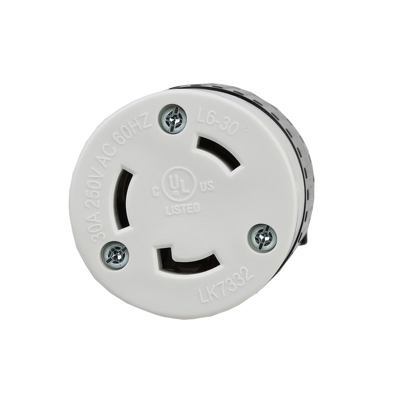 Könnyen eltávolítható 3 pólusú ipari szintű NEMA L6-30R önbevezető aljzat, 30A 250V, NEMA L6-30R amerikai szabványos aljzat
