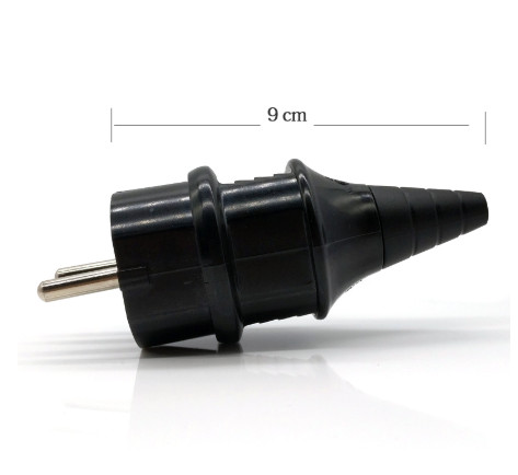 Juoda balta CE AC 250V 16A EU Vokietija Neperšlampamas maitinimo kištukas 2p elektros kabelio jungtis laidinis adapterio keitiklis