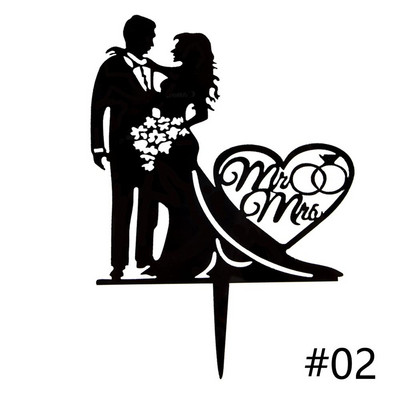 Pulmakoogi pealistükk akrüülist pruut saab koogikaunistusteks Mariage`i aastapäeva sünnipäevapidu küpsetamine magustoidu kooki peal lipu kook