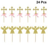 24 komada preljeva za torte u obliku križa i anđela Svjetlucavi odabiri kolača Preljevi za kolače Dekorativni pribor za zabavu za vjenčanje Rođendanski festival