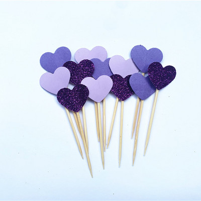 40 db, kézzel készített, szép rózsaszín szívű cupcake-feltét, lány baba zuhany dekoráció, party kellékek születésnapi esküvői party dekoráció