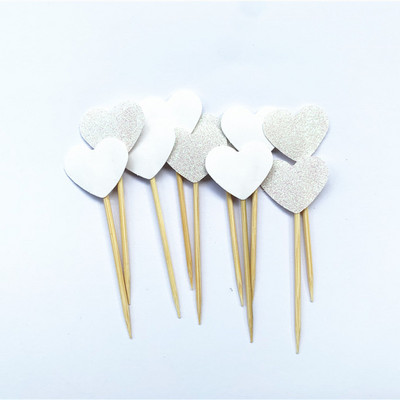 40 db, kézzel készített, szép rózsaszín szívű cupcake-feltét, lány baba zuhany dekoráció, party kellékek születésnapi esküvői party dekoráció