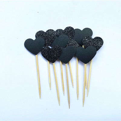 40 db, kézzel készített, szép rózsaszín szívű cupcake-feltét, lány baba zuhany dekoráció, party kellékek születésnapi esküvői party dekoráció