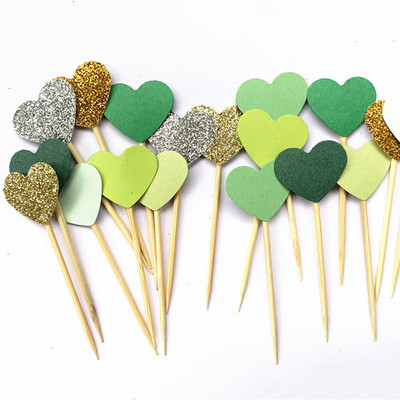 40 db, kézzel készített, szép rózsaszín szívű cupcake-feltét, lány baba zuhany dekoráció, party kellékek születésnapi esküvői party dekoráció