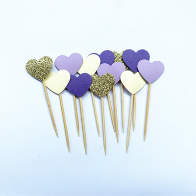 40 db, kézzel készített, szép rózsaszín szívű cupcake-feltét, lány baba zuhany dekoráció, party kellékek születésnapi esküvői party dekoráció