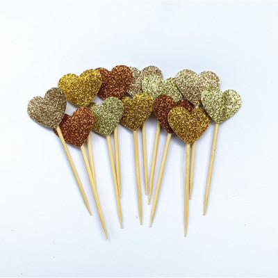 40 db, kézzel készített, szép rózsaszín szívű cupcake-feltét, lány baba zuhany dekoráció, party kellékek születésnapi esküvői party dekoráció