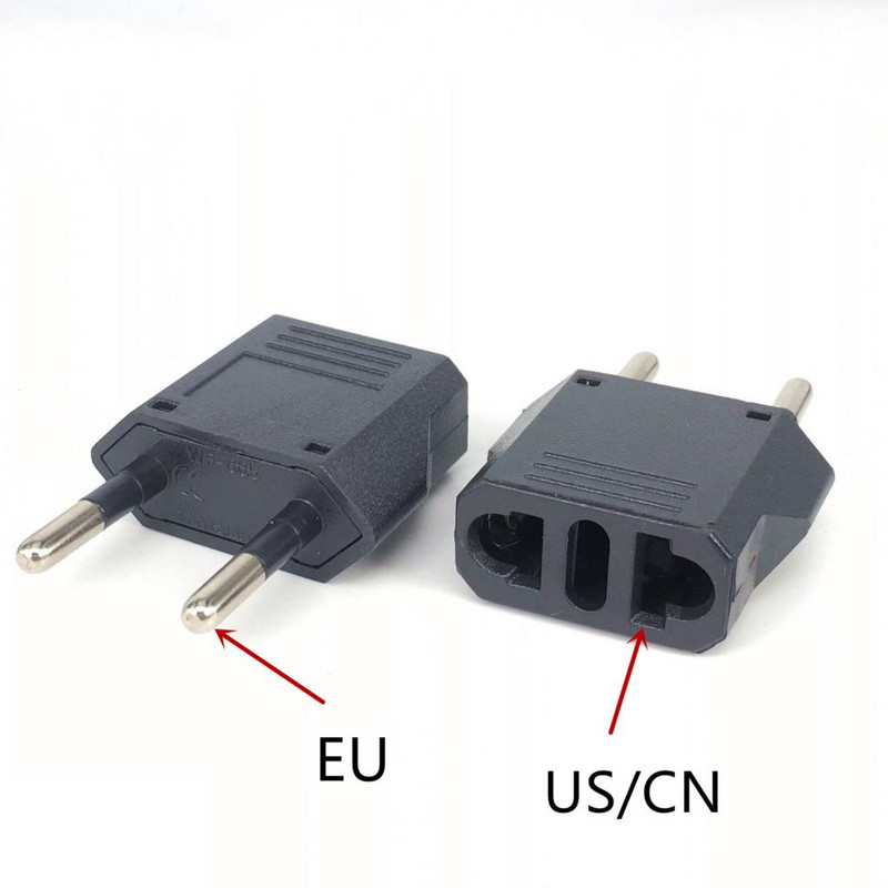 USA–EL pistikupesa adapter CN Hiina–euro reisiadapter Euroopa pistikmuundur Elektripistikupesad Pistikupesa 4,0 mm 4,8 mm