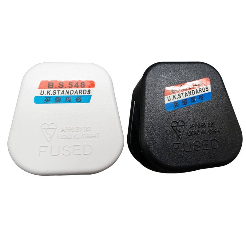 UK 3-kolíkový AC elektrický napájací kábel, obojstranná zástrčka, samec, poistka, zásuvka, adaptér, predlžovací kábel, konektor