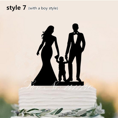 Topper pentru tort în stil de familie, petrecere de nuntă, aniversare de câine pentru copii, decorațiuni pentru duș de mireasă, cadou pentru copii, decor pentru tort, nuntă rustică