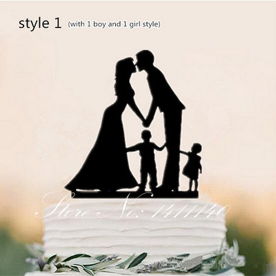 Topper pentru tort în stil de familie, petrecere de nuntă, aniversare de câine pentru copii, decorațiuni pentru duș de mireasă, cadou pentru copii, decor pentru tort, nuntă rustică