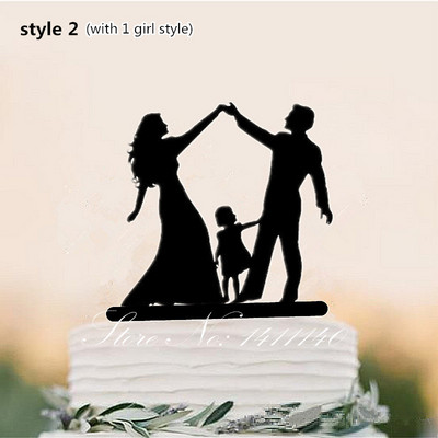 Topper pentru tort în stil de familie, petrecere de nuntă, aniversare de câine pentru copii, decorațiuni pentru duș de mireasă, cadou pentru copii, decor pentru tort, nuntă rustică