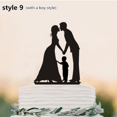 Topper pentru tort în stil de familie, petrecere de nuntă, aniversare de câine pentru copii, decorațiuni pentru duș de mireasă, cadou pentru copii, decor pentru tort, nuntă rustică