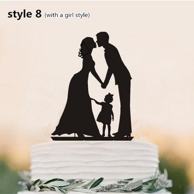 Topper pentru tort în stil de familie, petrecere de nuntă, aniversare de câine pentru copii, decorațiuni pentru duș de mireasă, cadou pentru copii, decor pentru tort, nuntă rustică