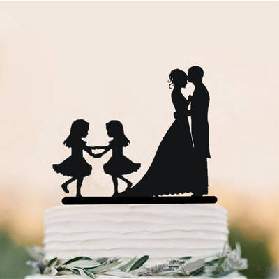 Topper pentru tort în stil de familie, petrecere de nuntă, aniversare de câine pentru copii, decorațiuni pentru duș de mireasă, cadou pentru copii, decor pentru tort, nuntă rustică