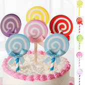 6 db Színes nyalóka pillangós nyakkendő torta díszítő kellékek Cupcake Fedők Cukor tál ajándékdoboz Születésnapi parti dekoráció gyerekeknek