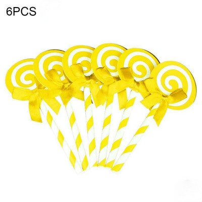 6 db Színes nyalóka pillangós nyakkendő torta díszítő kellékek Cupcake Fedők Cukor tál ajándékdoboz Születésnapi parti dekoráció gyerekeknek