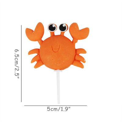 Sellőparti tortafeltétek Rajzfilmek kék bálna polip hippokampusz rák tengeri moszat hal topper torta gyerek születésnapi parti díszek