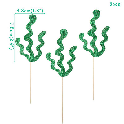 Sellőparti tortafeltétek Rajzfilmek kék bálna polip hippokampusz rák tengeri moszat hal topper torta gyerek születésnapi parti díszek