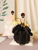 Nová biela čierna sukňa Šťastný Deň matiek Ozdoba na tortu pre dievčatá, narodeninovú tortu, párty potreby, nástroje na zdobenie torty