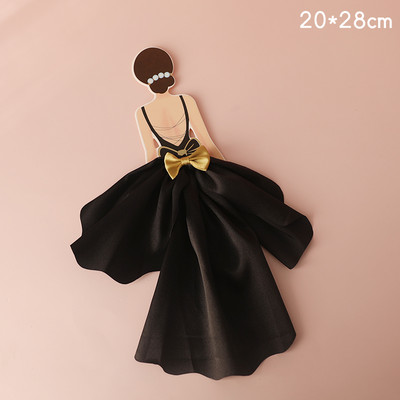 Nová biela čierna sukňa Šťastný Deň matiek Ozdoba na tortu pre dievčatá, narodeninovú tortu, párty potreby, nástroje na zdobenie torty